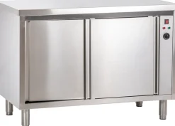 Edelstahl Wärmeschrank ohne Aufkantung 1800 x 700 x 850 mm, 2,5 kW