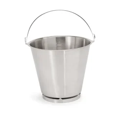 Eimer mit Bodenreifen, Ø 33 cm, 15 Liter, Chromnickelstahl