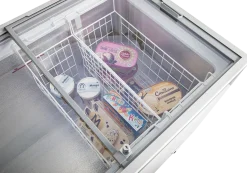 Eiscreme Impuls-Tiefkühltruhe D 300 mit Glasschiebedeckel 1015x635x875mm