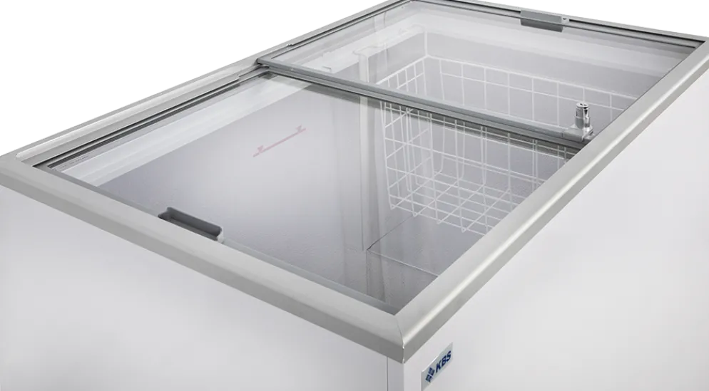 Eiscreme Impuls-Tiefkühltruhe D 300 mit Glasschiebedeckel 1015x635x875mm