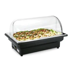 Elektro Chafing Dish GN 1/1 mit Roll Top Deckel,56 x 36 x 32 cm, Chromnickelstahl