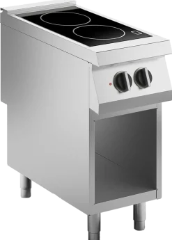 Elektro-Glaskeramikherd 8 kW mit 2 Heizzonen und offenem Unterbau
