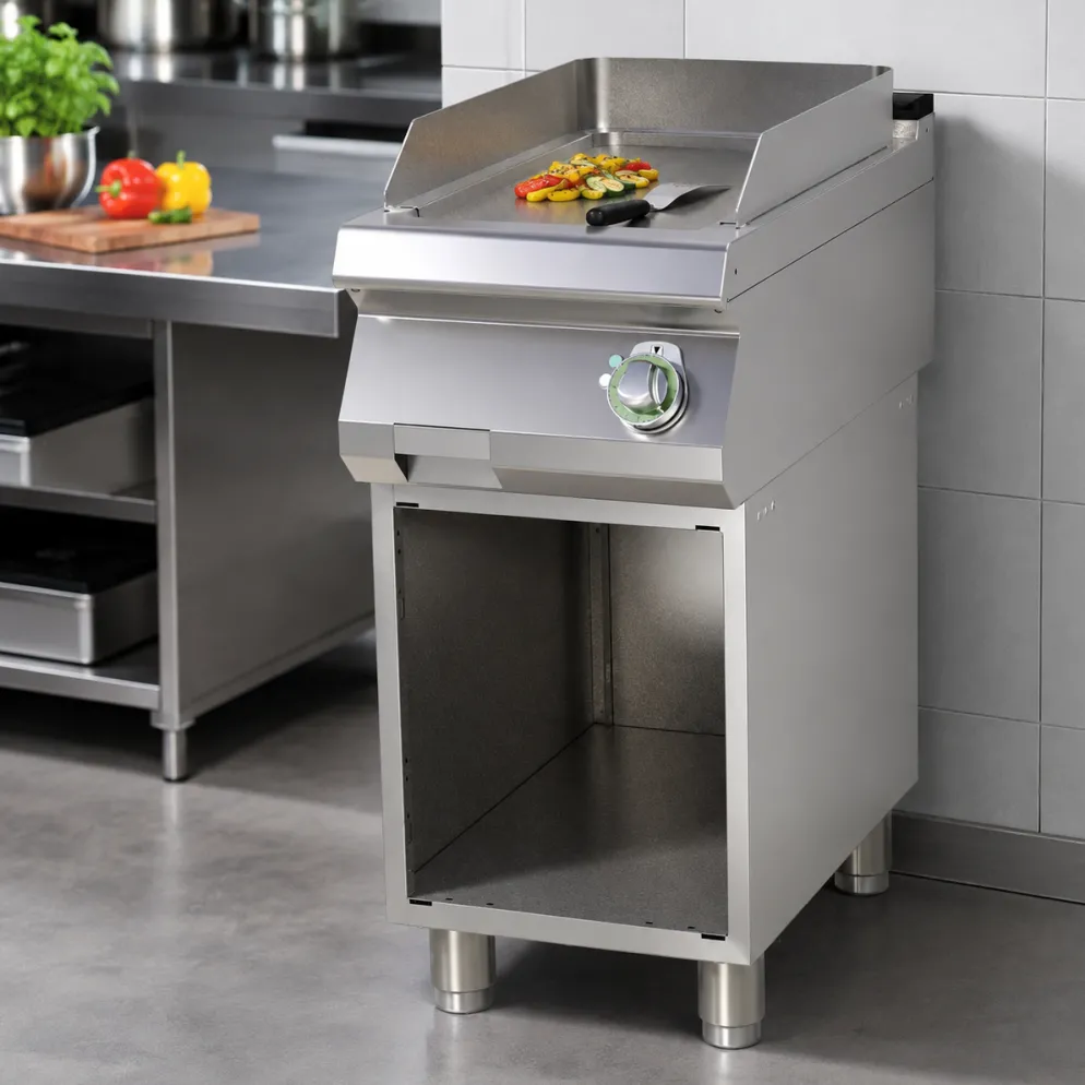 Elektro-Grillplatte FTH-C-740E mit Unterbau glatt & verchromt, 4,5 kW