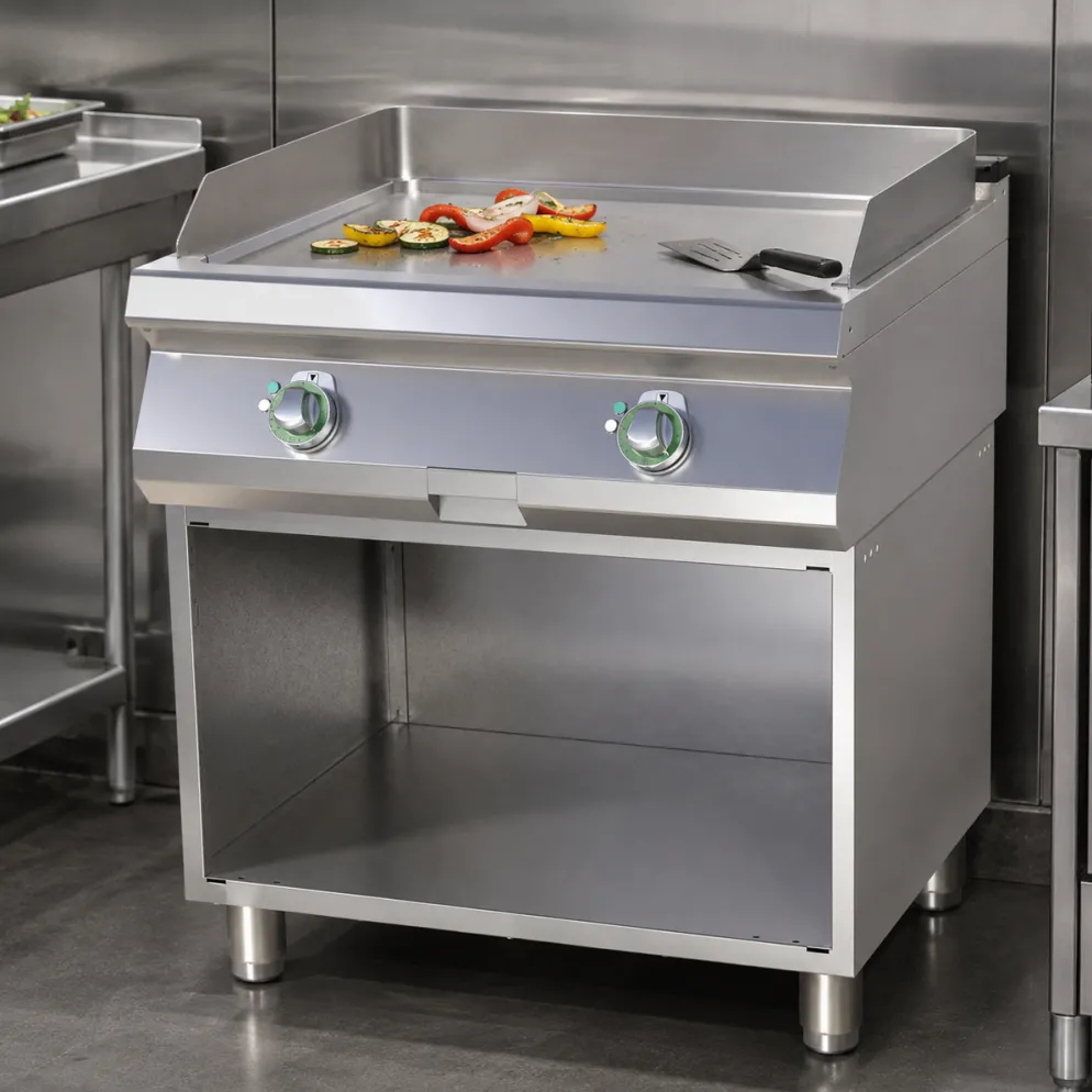 Elektro-Grillplatte FTH-C-780E mit Unterbau glatt & verchromt, 9 kW