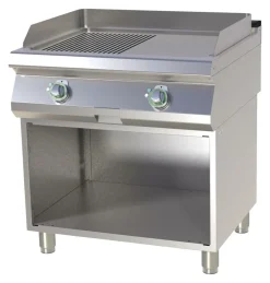 Elektro-Grillplatte FTHR-780E mit Unterbau glatt/gerillt, 9 kW