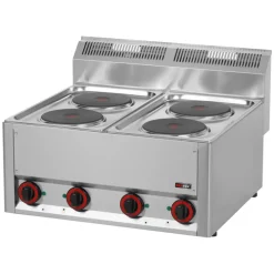 Elektro-Kochherd RED600 4 Platten Ø180mm, Breite 660mm, 8kW 230V