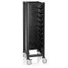 EN Regalwagen SINGLE MENSA BLACK für 10 EN Tabletts Breite 600 mm