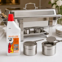 (24 Flaschen) Helloflamm Brennflüssigkeit für Chafing-Dish-Brenndosen