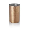 Flaschenkühler, Ø 12 cm, Höhe 19 cm, gehämmert, titanium gold, doppelwandig, Chromnickelstahl, PVD Beschichtung