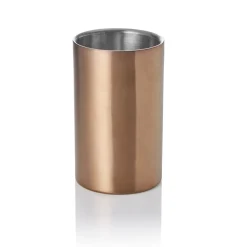 Flaschenkühler, Ø 12 cm, Höhe 19 cm, titanium gold, doppelwandig, Chromnickelstahl, PVD Beschichtung