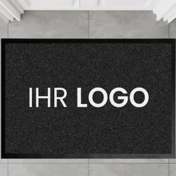 Fussmatte dark mit Logo 80x120 cm