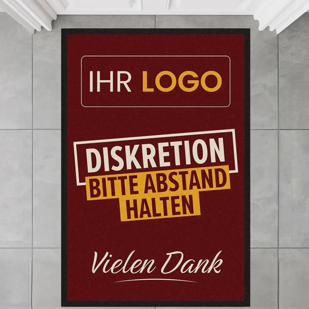 Fussmatte DIS10 für Diskretion mit Logo, 80x120cm