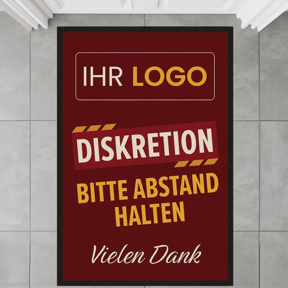 Fussmatte DIS20 für Diskretion mit Logo, 80x120cm