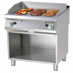 Gas-Grillplatte FTH-C-780G mit Unterbau, glatt, verchromt, 14 kW
