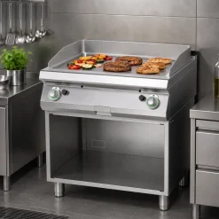 Gas-Grillplatte FTH-C-780G mit Unterbau, glatt, verchromt, 14 kW