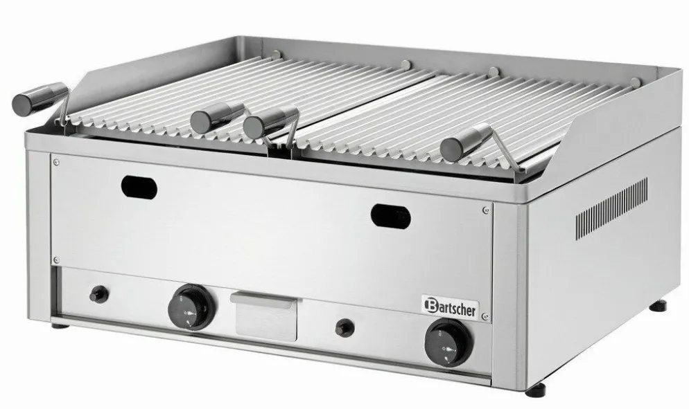 Gas-Lavastein-Tischgrillgerät 70, mit Grillrost für Fleisch, B 660 x T 570mm
