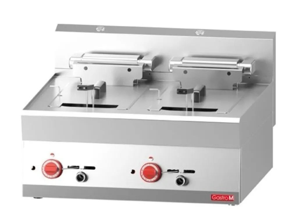 Gastro M Elektro Fritteuse 2x10L, 700x650x280mm, 15kW, 400V