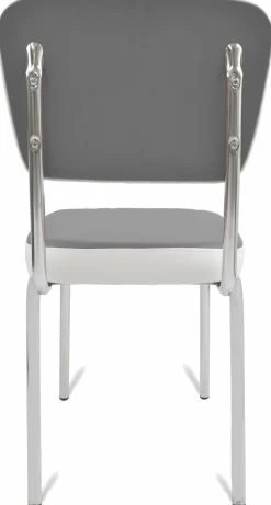 Gastronomie Cafe Stuhl California grau, weiss