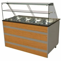 Gastronomie Kühltheke, Holzfront für 4x GN 1/1, 1400x800x1350 mm