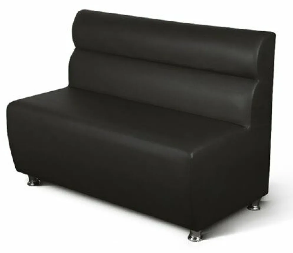 Gastronomie Sitzbank Cafe1 schwarz, Länge 100 cm, Höhe 90 cm