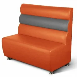 Gastronomie Sitzbank GALA Orange/Grau, Länge 120 cm