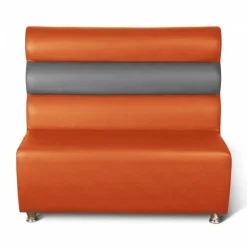 Gastronomie Sitzbank GALA Orange/Grau, Länge 120 cm