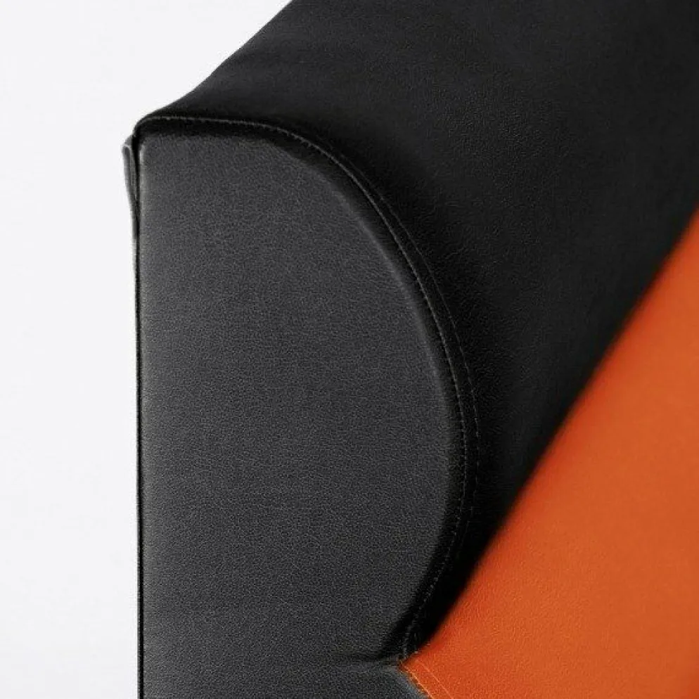 Gastronomie Sitzbank GALA schwarz, orange, Länge 120 cm