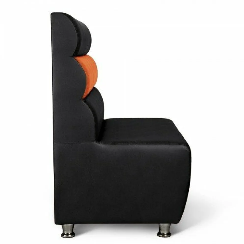 Gastronomie Sitzbank GALA schwarz, orange, Länge 120 cm