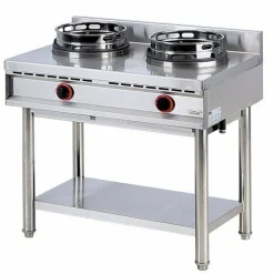 Gas-Wokkochfeld, 2 Brenner, Breite 90cm, 2x 13kW