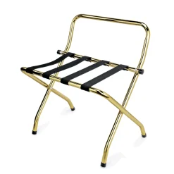 Gepäckablage mit Wandschutz, titanium gold, 59 x 59,5 x 61/79,5 cm, verchromt, Nylon