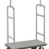 Gepäckwagen TRANSIT, 112 x 60 x 185 cm, silberfarben, grauer Teppich