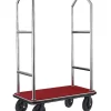 Gepäckwagen VOYAGER, 112 x 65 x 190 cm, gebürstet, roter Teppich