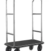 Gepäckwagen VOYAGER, 112 x 65 x 190 cm, gebürstet, schwarzer Teppich