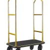 Gepäckwagen VOYAGER, 112 x 65 x 190 cm, titanium gold, schwarzer Teppich