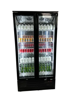 Getränke Glastürkühlschrank Barkühler 2 Türen, Breite 900mm