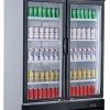 Getränkekühlschrank mit Glastüren, Räder, 1000 Liter, 2-türig