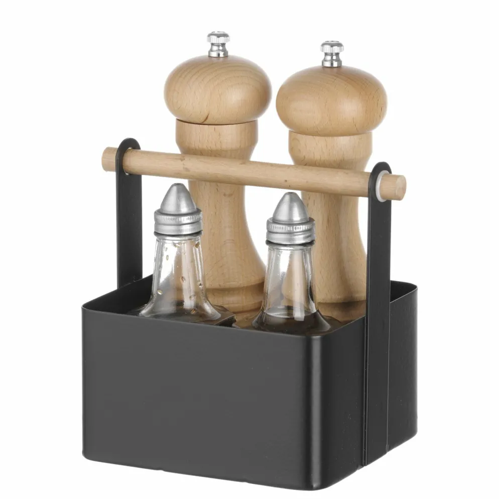 Gewürz/Besteckhalter schwarz 170x130x160 mm