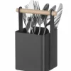 Gewürz/Besteckhalter schwarz 140x105x190 mm