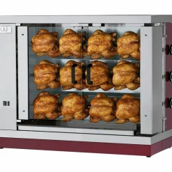 GGF Gas-Hähnchengrill mit 3 Spießen für bis zu 12-15 Hähnchen, 17 kW