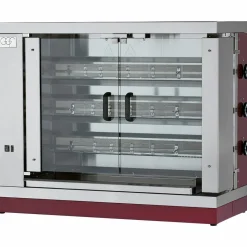 GGF Gas-Hähnchengrill mit 3 Spießen für bis zu 12-15 Hähnchen, 17 kW