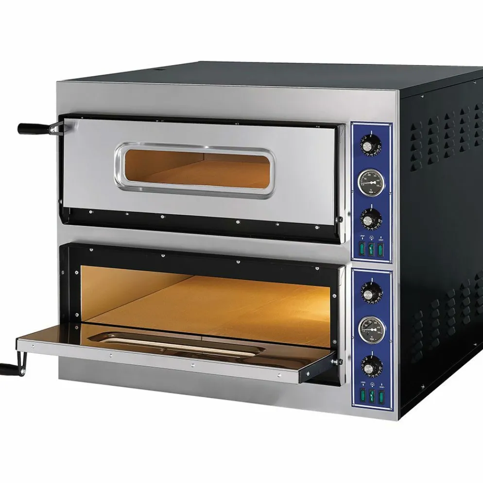GGF Profi Pizzaofen 2 Backkammern, 8,4 kW für 8x Ø32cm Pizzen