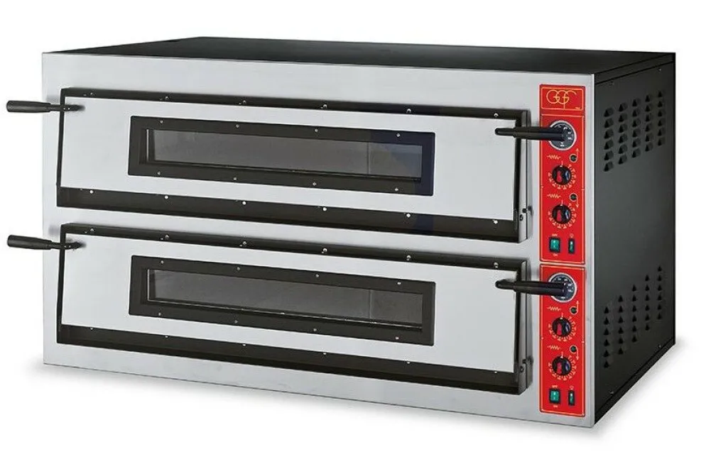 GGF Profi Pizzaofen 2 Backkammern, 18 kW für 12x Ø36cm Pizzen