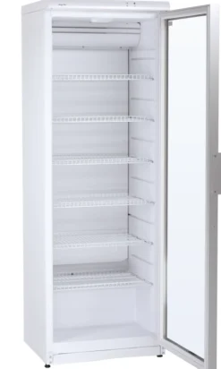 Glastürkühlschrank CD 350 weiß, Türanschlag links