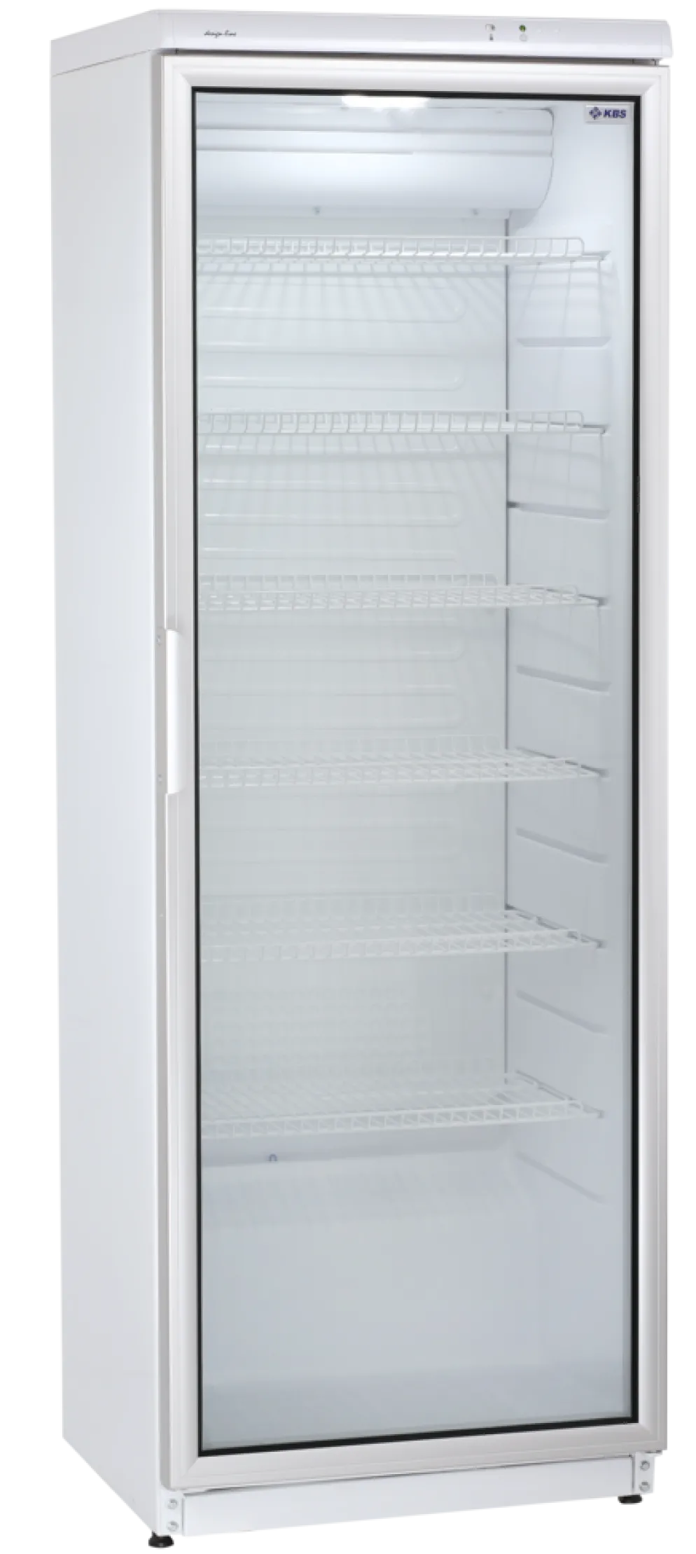 Glastürkühlschrank CD 350 weiß, Türanschlag links