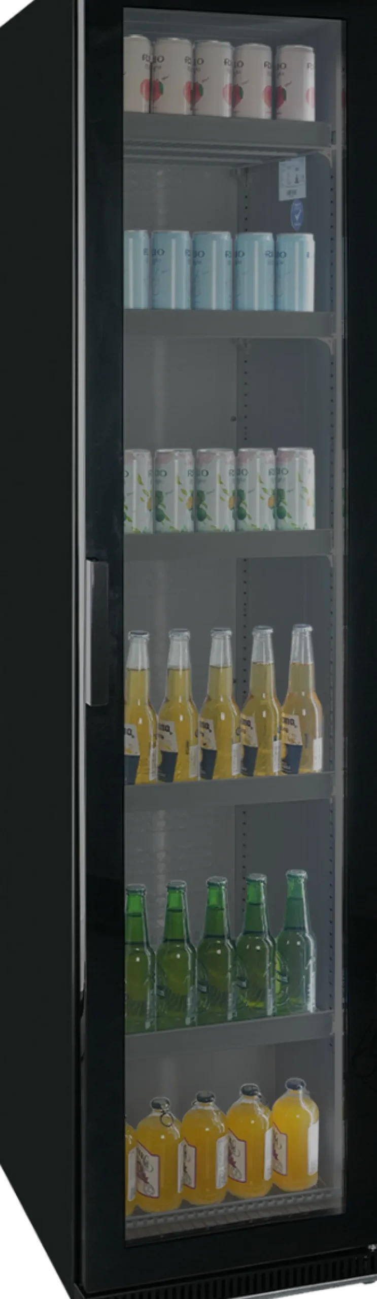 Glastürkühlschrank KBS 327 G Slim schwarz 450 mm, 0,18 kW