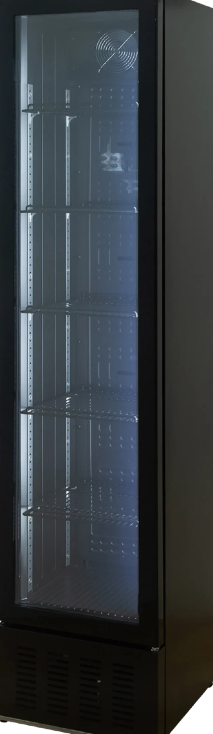 Glastürkühlschrank KBS 316 G Slim schwarz 405 mm