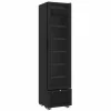 Glastür-Kühlschrank Schwarz 221L, 450x497x1881mm