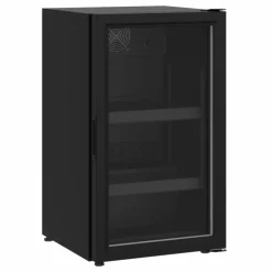 Glastür-Kühlschrank Tischmodel 136L Schwarz, 500x585x885mm