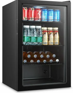 Glastür Kühlschrank Tischmodell 115L, Breite 540mm