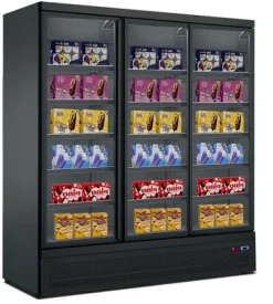 Glastür-Tiefkühlschrank 1530 Liter mit 3 Flügeltüren | 1880x710x2000 mm